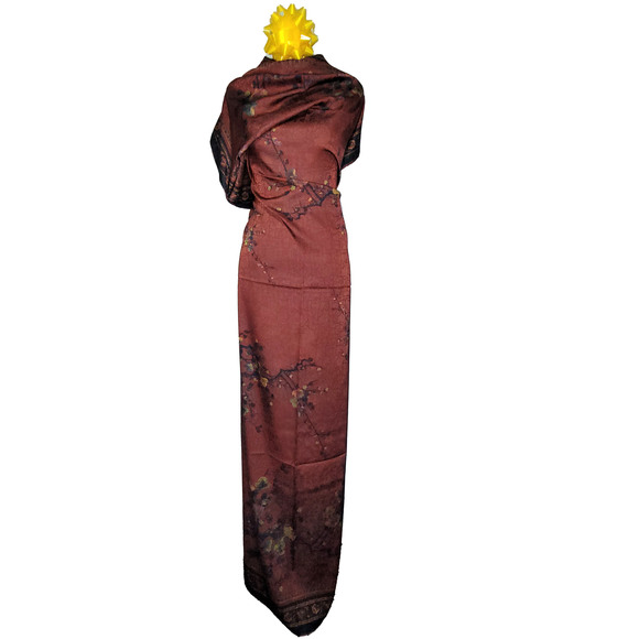 NWT Double-Sided Silk Scarf 27"x70" Long Rectangle Shawl Wrap 8692 - Picture 4 of 9